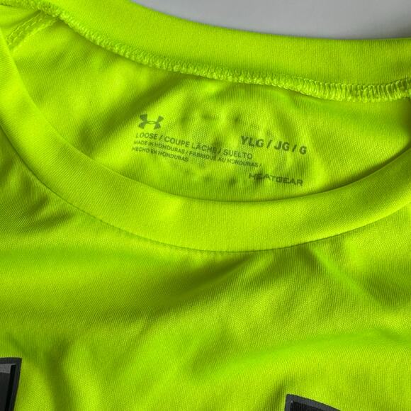 Under Armour Yellow Athletic Short Sleeve Tee - Large - Picture 4 of 4